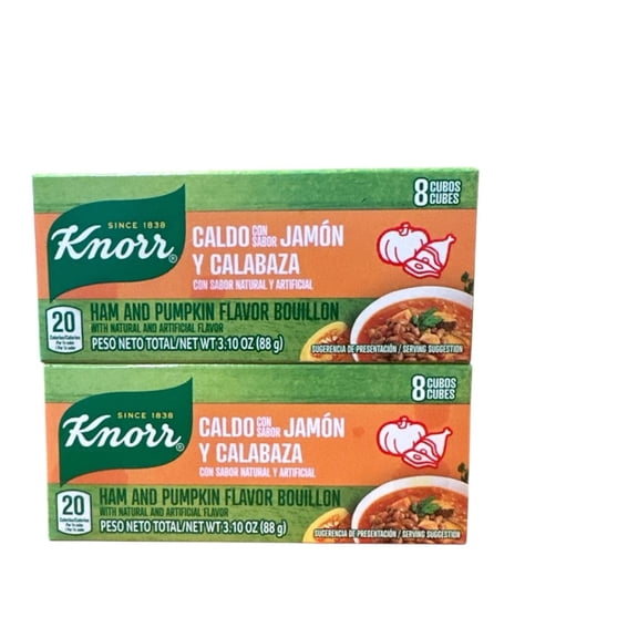 Knorr Caldo con Sabor a Calabaza y Jamon 2 Pack