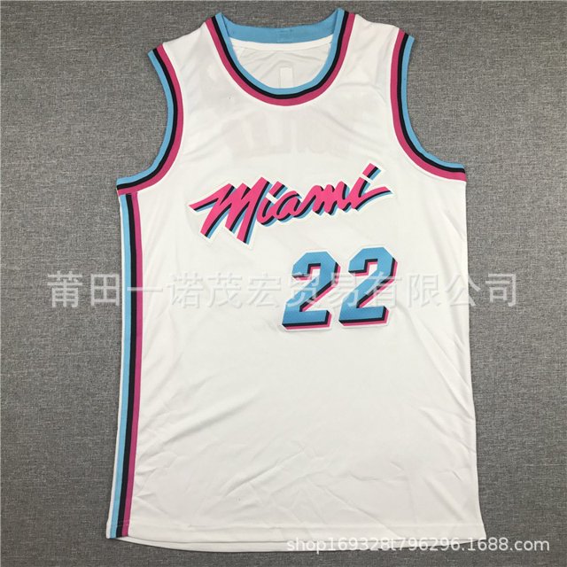 Heat Embroidered Basketball Jersey Vest 3#Wade 22#Butler 13# 14# Copy Player Name Jersey