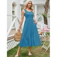 thumbnail image 3 of jinghuiyue Women’s Summer Sleeveless Dress Casual Flowy Tiered Maxi Long Beach Dresses with Pockets XL, 3 of 4