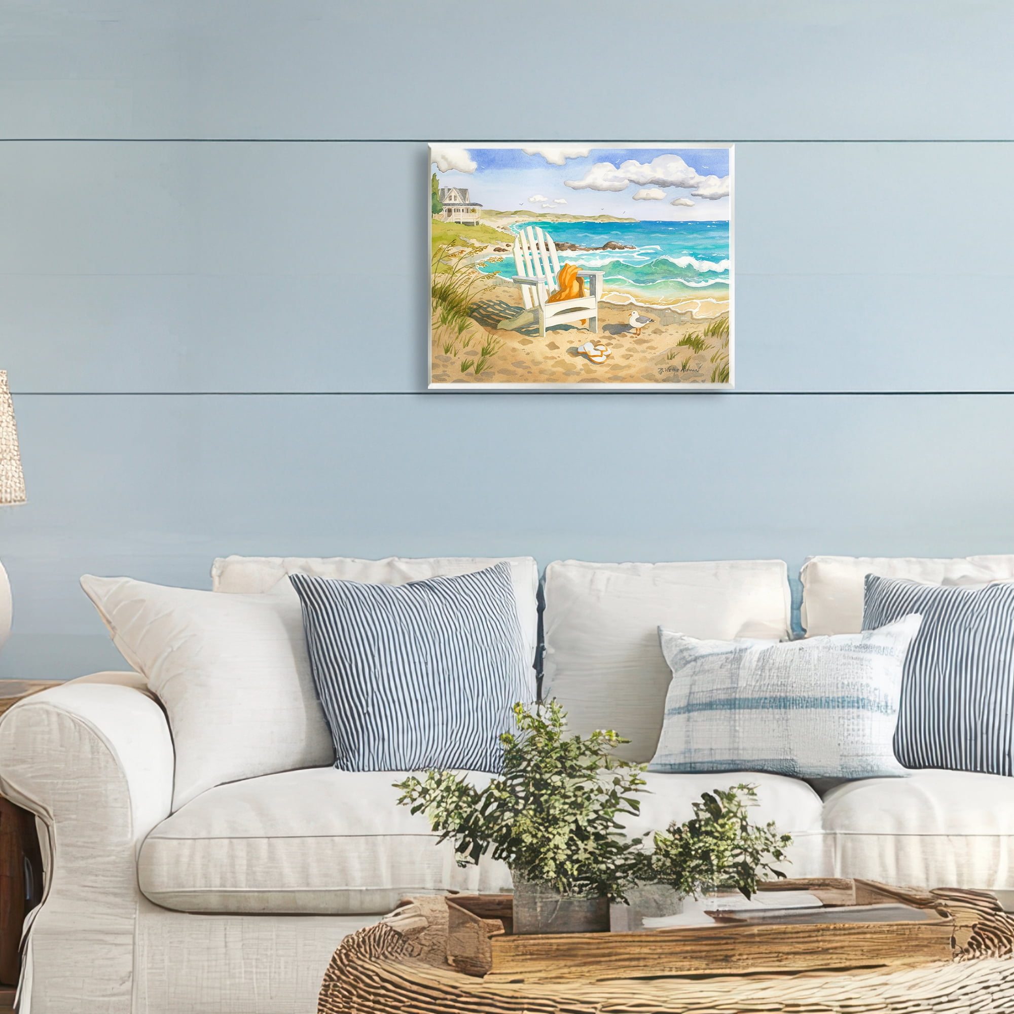 Stupell Industries Waiting For You by Beach Wall Plaque Art, design by Robin Altman