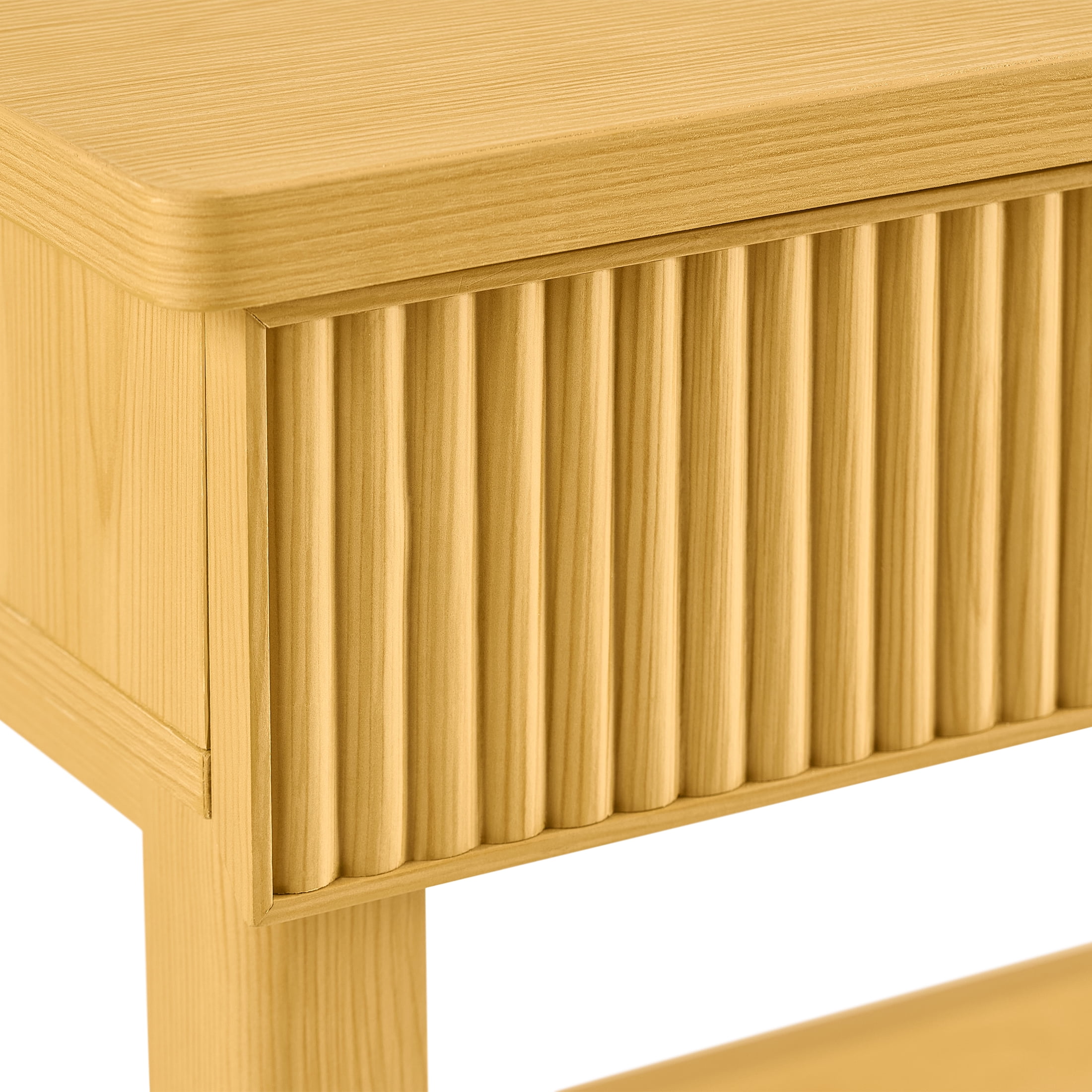 Better Homes & Gardens Lillian Fluted Desk, Natural Pine Finish