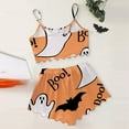 thumbnail image 4 of Womens Pajama Sets Cartoon Print Homewear Shorts Set Comfortable Leisure Nightwear Orange Women's Sleepwear XL, 4 of 4