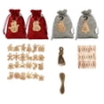 thumbnail image 1 of Advancent 24 piezas bolsas de calendario de Navidad DIY dulces aperitivos almacenamiento de regalo decoración del hogar de vacaciones con pegatinas Clips Kits de decoración para fiestas B Advancent HA010040-02B, 1 of 6