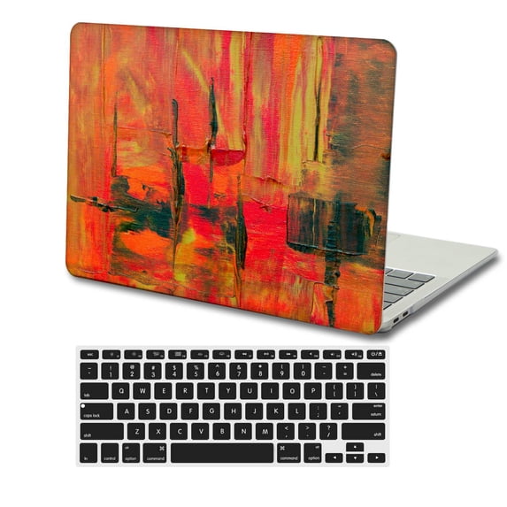KSK KAISHEK Hard Protective Shell Case Cover for 2015 2014 2013 2012 Release Old MacBook Pro 13 inchs with No Touch No CD-ROM, No USB-C + Black Keyboard Cover Model: A1425 & A1502 Painting A 0518