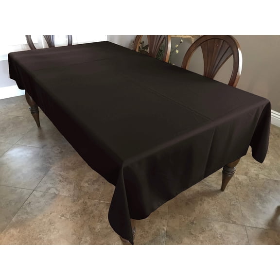 Polyester Poplin Gaberdine Durable Tablecloth Solid Chocolate Brown