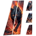 thumbnail image 4 of 2-Piece Set Car Center Pillar Sticker Car Door B Pillar Decal Black Wolf Engulfed -, 4 of 4