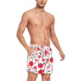 thumbnail image 4 of FORMRS Mens Swim Trunks Mesh Liner Quick Dry Casual Beach Board Shorts with Pockets, Sizes S-2XL, Pink Floral, 4 of 9