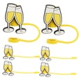 thumbnail image 5 of HONMEET 6-Pack Reusable Yellow Straw Tip Covers with Cute Design - Drinking Straw Accessories, 5 of 8