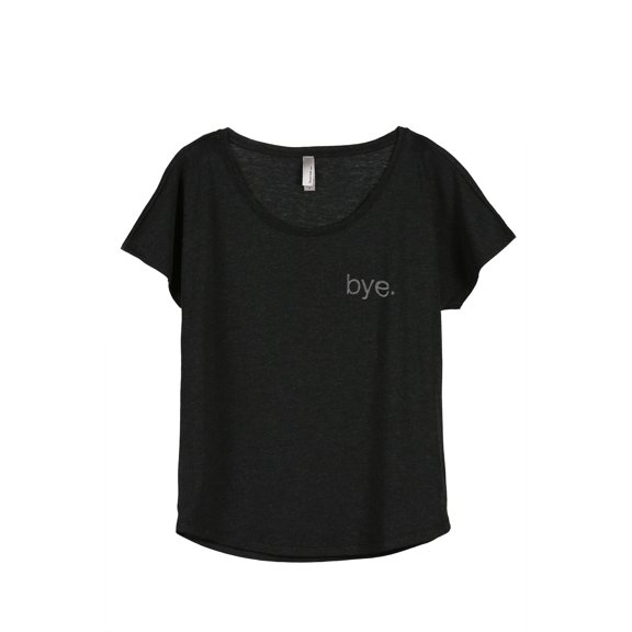 Thread Tank Bye. Women's Fashion Relaxed Slouchy Dolman T-Shirt Tee Heather Black Small