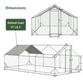 thumbnail image 7 of Large Chicken Coop,Galvanized Steel Chicken Coop with Removable Water Poof & UV Resistance Cover,Chicken Coop Run with Lockable Doors for Hens Ducks Rabbits, 10' L x 20' W x 6.56' H ft Outdoor, 7 of 7