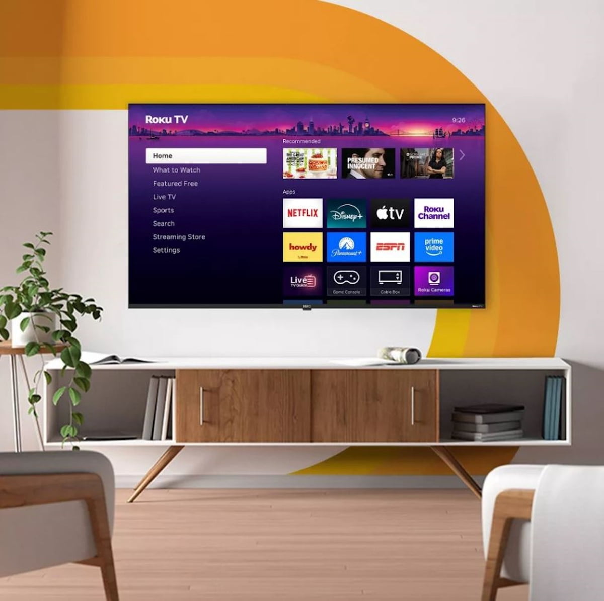 Restored Hiro 65" 4K HDR Smart TV Flat Screen LED Television with Roku TV and Dolby Audio Streaming H65C4C4