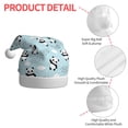 thumbnail image 4 of KLL Christmas Hats for Adults Plush Cute Panda Bear Print Santa Hat Xmas Fluffy Santa Claus Hat for Women Men, 4 of 6
