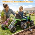 thumbnail image 3 of East doll 12V Ride on Tractor with Tiltable & Detachable Trailer, up to 3.1Mph Truck with Parental Remote, Music Player, Bluetooth Function & Headlight, 3 of 7
