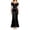 Black, variant on Formal Dress Women's Satin Twist Off Shoulder Mermaid Maxi Gown Solid Ruched Waist Evening Party Gown for Wedding Guest Prom Bridesmaid