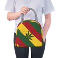 thumbnail image 4 of Insulated Lunch Tote Bag Jamaican-Flag-Leaf Lunch Bag for Women Men Light Grey, 4 of 7