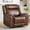 Brown, variant on EBELLO Brown Faux Leather Manual Recliner Chair, 1-Seater Mid-Century Modern Reclining Sofa with Padded Headrest and Armrest, for Living Room, Home Theater, Office (Brown)