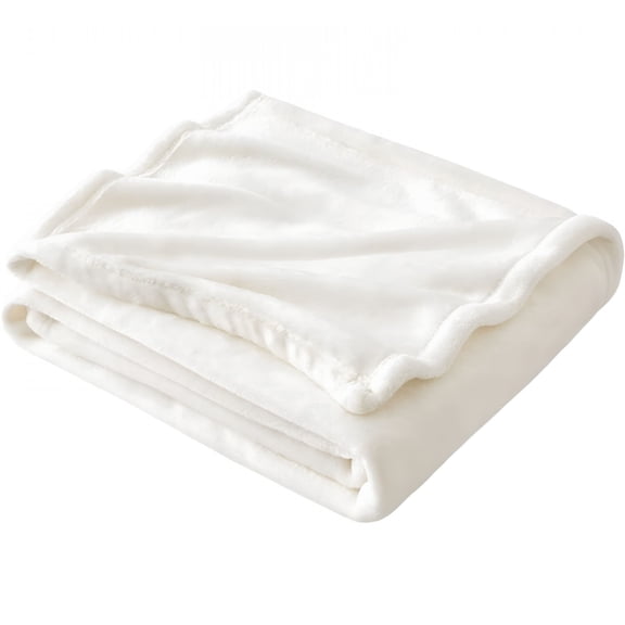 AUQ 1 Pc Bedding Fleece Blanket Luxury Anti-Static Fuzzy Soft Microfiber Bed Blanket Fleece Blankets Bed Blanket Soft Lightweight Plush Fuzzy Cozy Luxury Microfiber,27.56 X 39.37 Inch,White