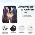 thumbnail image 2 of Kdxio Fox Couple Print Men's Swim Trunks with Compression Liner 7 Inch Inseam Quick Dry Swim Shorts, 2 of 5