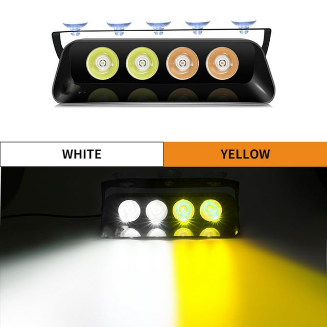 Led Lights For,Strobe Lights for Vehicles,Suction Cup Flashing Light Automotive Led Front Gear Suction Cup Flashing Light Shovel Light Road Light Strobe Light Security Light,Long Led Lights