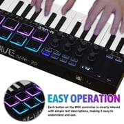 LITINKIMI Midi Keyboard Controller Key Portable Keys Music Production Software 25