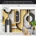 thumbnail image 3 of Abstract Wallpaper Wall Mural - Gold Marble Geometric Pattern, 3 of 5