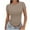 Khaki, variant on Green XXXL WIZUTIZ Short Sleeve Shirts for Women up to 65% Off Breathable Tops Round Neck Fluffy Plus Size Ladies Tshirt Sports Solid Tee Cotton Soft Summer-Beach Shirts Pure Colour Plus Short Sleeve