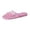 Pink, variant on PMVFHDE Embroidered Mesh Slippers Women Boxy Mule Flat On Shoes Indoor Comfort Breathable Casual Sandals Pink - 7