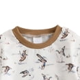 thumbnail image 6 of Staki Baby Boys' One-Piece Little Boys Onesie Bodysuit Baby Boy Long Sleeve Romper Newborn Bodysuit Infant Sibling Outfits 0-18M(Brown,3-6 Months), 6 of 6