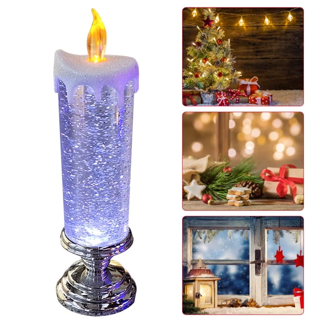 Velas Lámparas Lámpara 2 uds velas artesanales luz nocturna sin llama LED luces de velas de Navidad para boda de Navidad