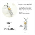 thumbnail image 2 of Sunflower Cylinder Urn Necklace for Ashes Stainless Steel Flower Celtic Cremation Jewelry Keepsake Pendant Vial Memorial Jewelry for Ashes for Women Men, 2 of 8