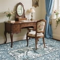 thumbnail image 5 of FairOnly Blue 8'x10'Pastoral Area Rug for Bedroom Kitchen Machine Washable Ultra Thin Non Slip Stain Resistant Farmhouse Area Rug for Modern Living Room, 5 of 7