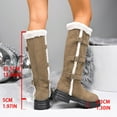 thumbnail image 4 of Viluyesy Womens Snow Boots, Knee High Fashion Buckle Thicken Heels Winter Comfort Warm Tall Boots Khaki US8.5, 4 of 8