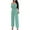 Green, variant on Jumpsuit for Women Elegant One Line Neck Short Sleeve Romper Elastic Waist Wide Leg One-Piece Bodysuit Dressy Overall