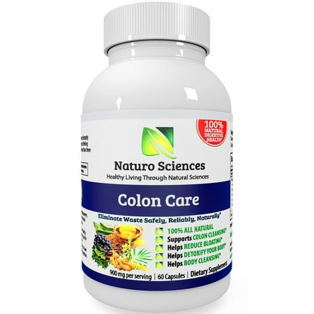 Colon Care Cleanse By Naturo Sciences Capsules, 60 Ct Detoxify and Restore Digestive Health