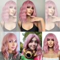 thumbnail image 3 of 2025 Latest Model 14 Inches Pink Wig for Women Girls Short Curly Synthetic Wig, 3 of 3