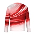 thumbnail image 4 of Blusas y camisas de manga larga con cuello redondo para hombre, blusa informal de manga larga con cuello redondo y estampado de rayas, blusa de poliéster para hombre, 4 of 4