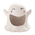 thumbnail image 2 of Holloyiver Halloween Ghost Candle Holder, Ceramic Ghost Decor Candle Stick, Cute Ghost Shape Candlestick Holder for Bedroom Living Room Table Halloween Centerpiece Decorations, 2 of 8