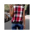 thumbnail image 7 of Zynoxe Women's Plaid Vests With Side Pockets Fashion Zip Up Vests for Women Classic Stand Collar Sleeveles Jackets Soft Lightweight Fall Winter Casual Gilet Jacket 2XL, 7 of 7