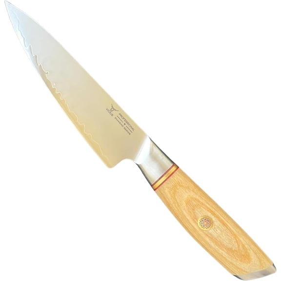 5-Inch Utility Knife, 3-Layer 10Cr15CoMoV Damascus Steel Blade, Razor Sharp Kitchen Knife for Slicing & Dicing, Pakka Wood Handle, Gift Box