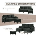 thumbnail image 4 of Jarenie Convertible Sectional Sofa, Small L Shaped 3-Seat Couch with Reversible Chaise, Modern Linen Sofas Couches for Living Room, Apartment and Small Space, 4 of 7