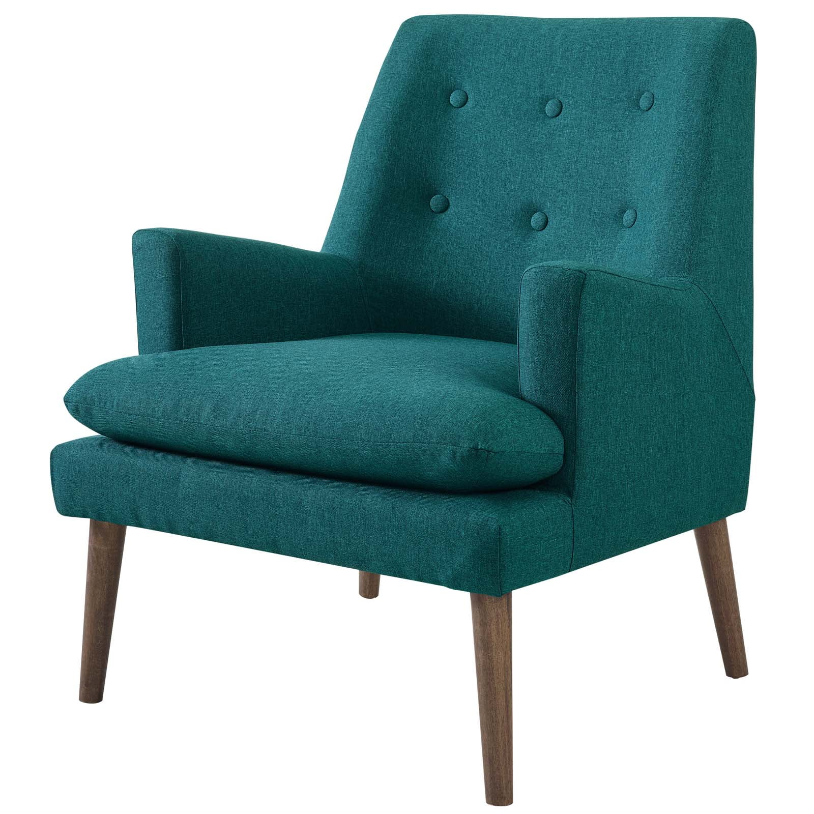 Modern Contemporary Urban Design Living Room Lounge Club Lobby Accent Chair, Fabric, Aqua Blue