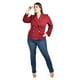 thumbnail image 5 of Saco tipo tweed con botones Roman Fashion /Tallas Extras, 8056 (Vino) vino 36, 5 of 6