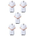 thumbnail image 1 of heritaly White Lab Coat Buttons Down Unisex Short Sleeve School Factory Workwear Work Clothes Men Internship Thick Dustproof Short Sleeve XXL 5Set, 1 of 6