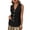 Black, variant on Womens Casual Wear Fashion Crochet Cardigan Sleeveless Vest Sweater Summer Cream White M