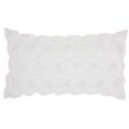 thumbnail image 1 of homeroots home decor 386256 White Embossed Rose Lumbar Pillow, 1 of 1