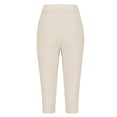 thumbnail image 5 of Women's High Waisted Capri Pants Drawstring Lightweight Stretch Yoga Hiking Joggers Casual Summer Pants with Pockets Beige, 5 of 6