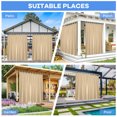 thumbnail image 6 of Lapalife Outdoor Curtain for Patio Waterproof Extra Wide, Tap Top Blackout Curtain Thermal Insulated Drapes, 1 Panel, 100''x 84'', Beige, 6 of 8