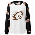 thumbnail image 4 of Amzcrzy Chandail pour Femmes Femmes Mode Action de Grâce Décontracté Imprimé Col Rond Ample Manches Longues T-Shirt Blouse Chemises à Manches Longues pour Femmes Chandail à Enfiler Chandail Col Rond S, 4 of 4