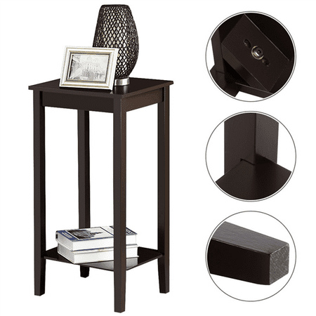 Yaheetech Wood Coffee Table Tall Bedside Nightstand Bedroom Living Room Sofa Side End Table Furnture Espresso Yaheetech Wood Coffee Table Tall Bedside Nightstand Bedroom Living Room Sofa Side End Table Furnture Espresso