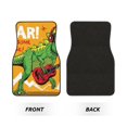 thumbnail image 2 of Fotbe Cool Dinosaur Playing Guitar Juego de 4 Tapetes para Auto con Estampado – Alfombrillas de Goma Reforzada, Diseño Antideslizante, Protección para Todo el Año – Vehículos, Autos, Camionetas y SUVs, 2 of 7